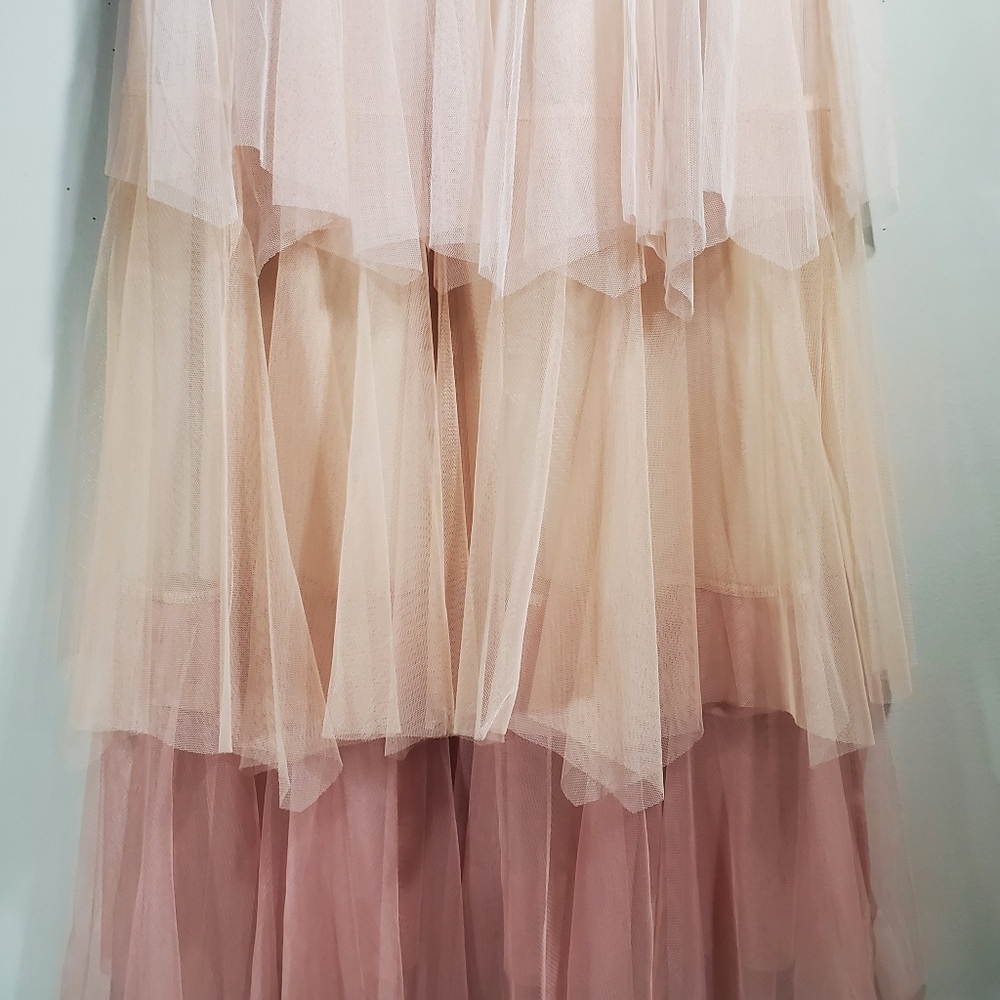 STRUT & BOLT Gradient Style Tiered Mesh Tulle Maxi Skirt Size Med. NEW WITH TAG - Picture 5 of 8